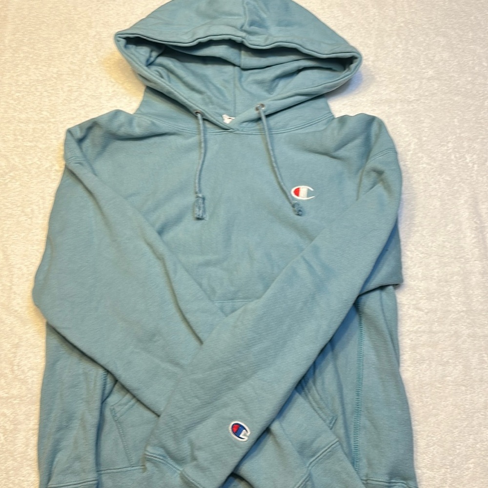 Champion teal hoodie size small like new